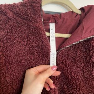 Lululemon Sherpa Purple Quarter Zip with Hood